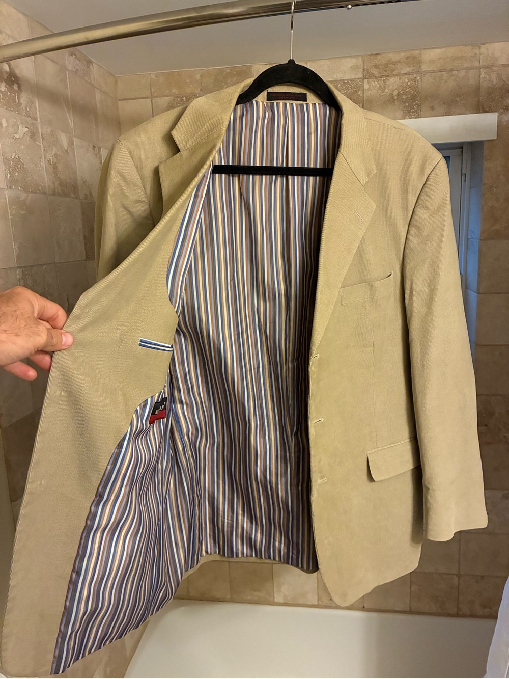 100% Cotton Tan Corduroy Sportcoat 42R